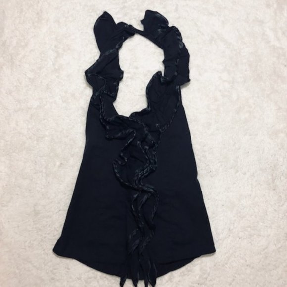 Pudding Jeans Cute Puffy Scarf-Like Sleeveless Top - Picture 5 of 8